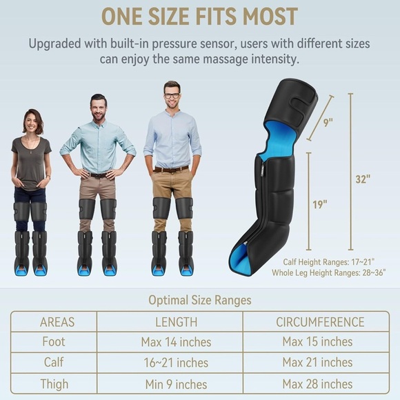 FIT KING Leg Massager with Heat for Circulation Upgraded Full Leg and Foot - Picture 7 of 9